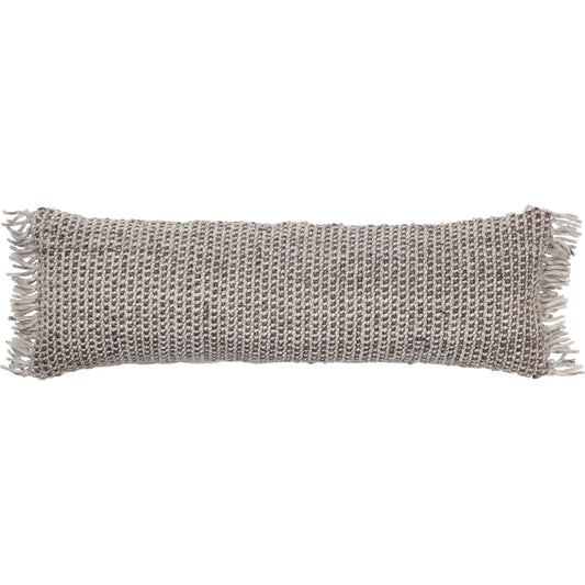 Angora AGO22 Pillow by Jaipur Living in taupe, gray. Made from 60% pet yarn 40% wool in a unique style.