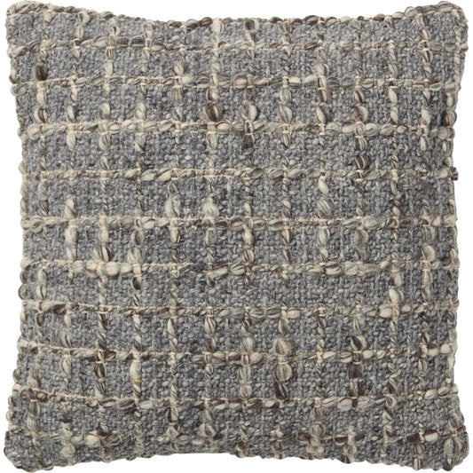 Angora AGO23 Pillow by Jaipur Living in gray. Made from 100% wool in a unique style.