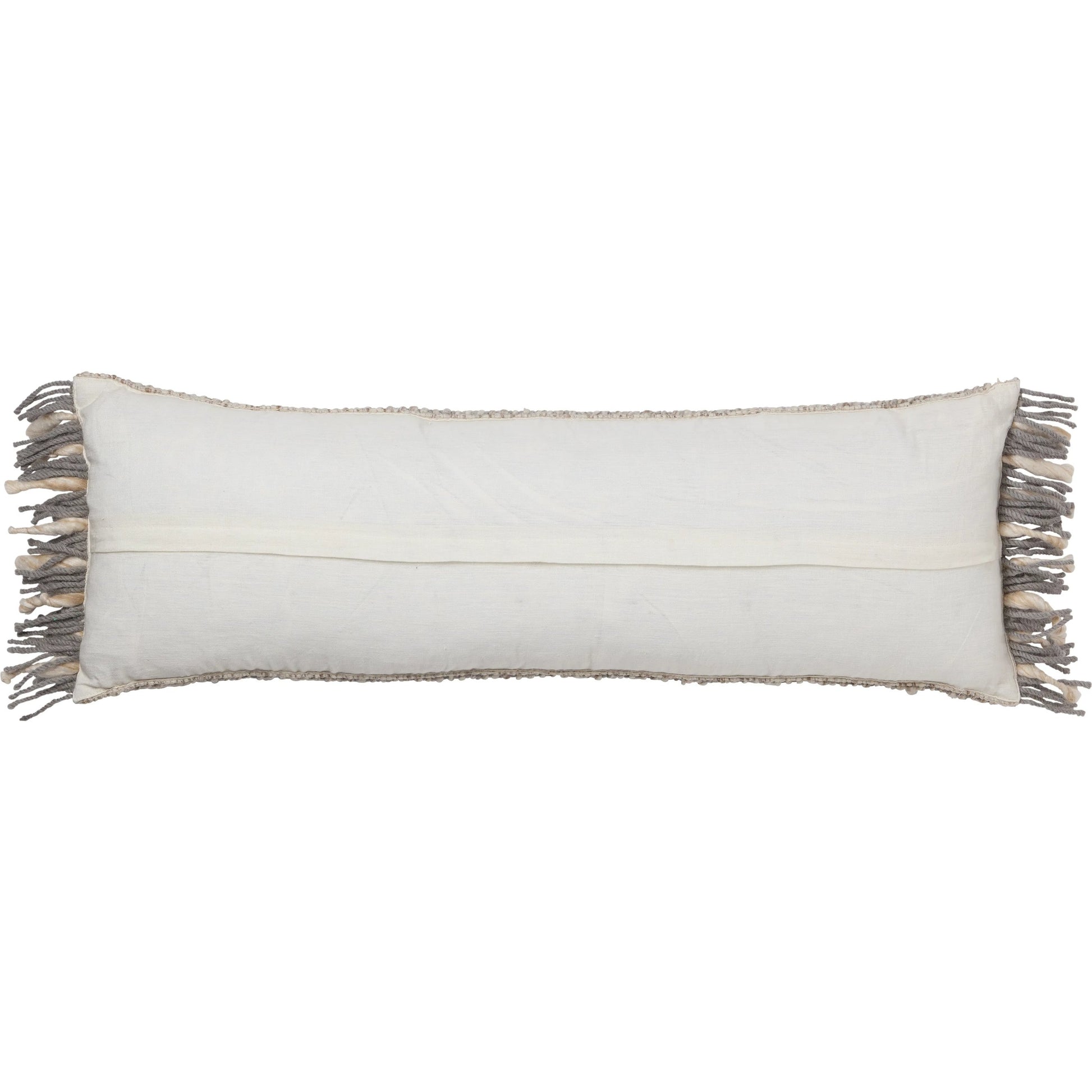 Angora AGO24 Pillow by Jaipur Living in taupe, gray. Made from 40% wool 40% pet yarn 20% viscose in a unique style.