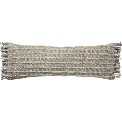 Angora AGO24 Pillow by Jaipur Living in taupe, gray. Made from 40% wool 40% pet yarn 20% viscose in a unique style.