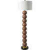 Body: Beige, Clear, Base: Metallic - Nickel, Shade: White, Finial: Clear, Harp: Metallic - Nickel, Cord: Translucent
