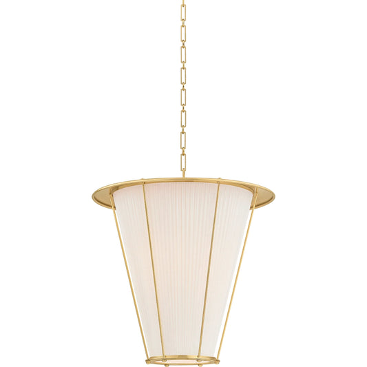 Ellsworth Lantern by Hudson Valley in aged brass. Made from unique in a transitional style.