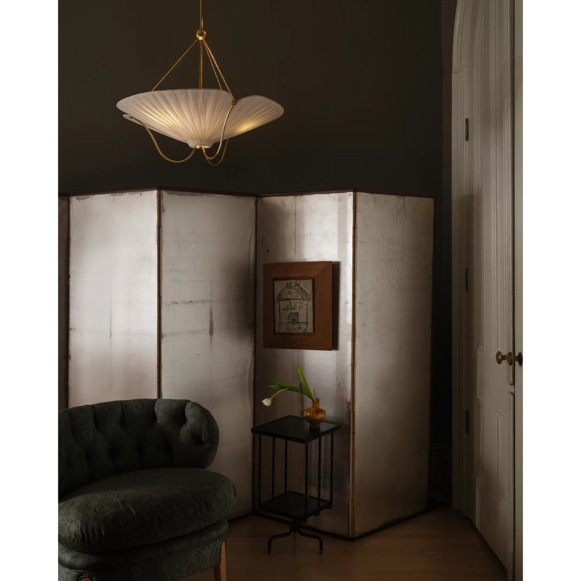 Gerhard Pendant by Hudson Valley in aged brass. Made from unique in a modern style.