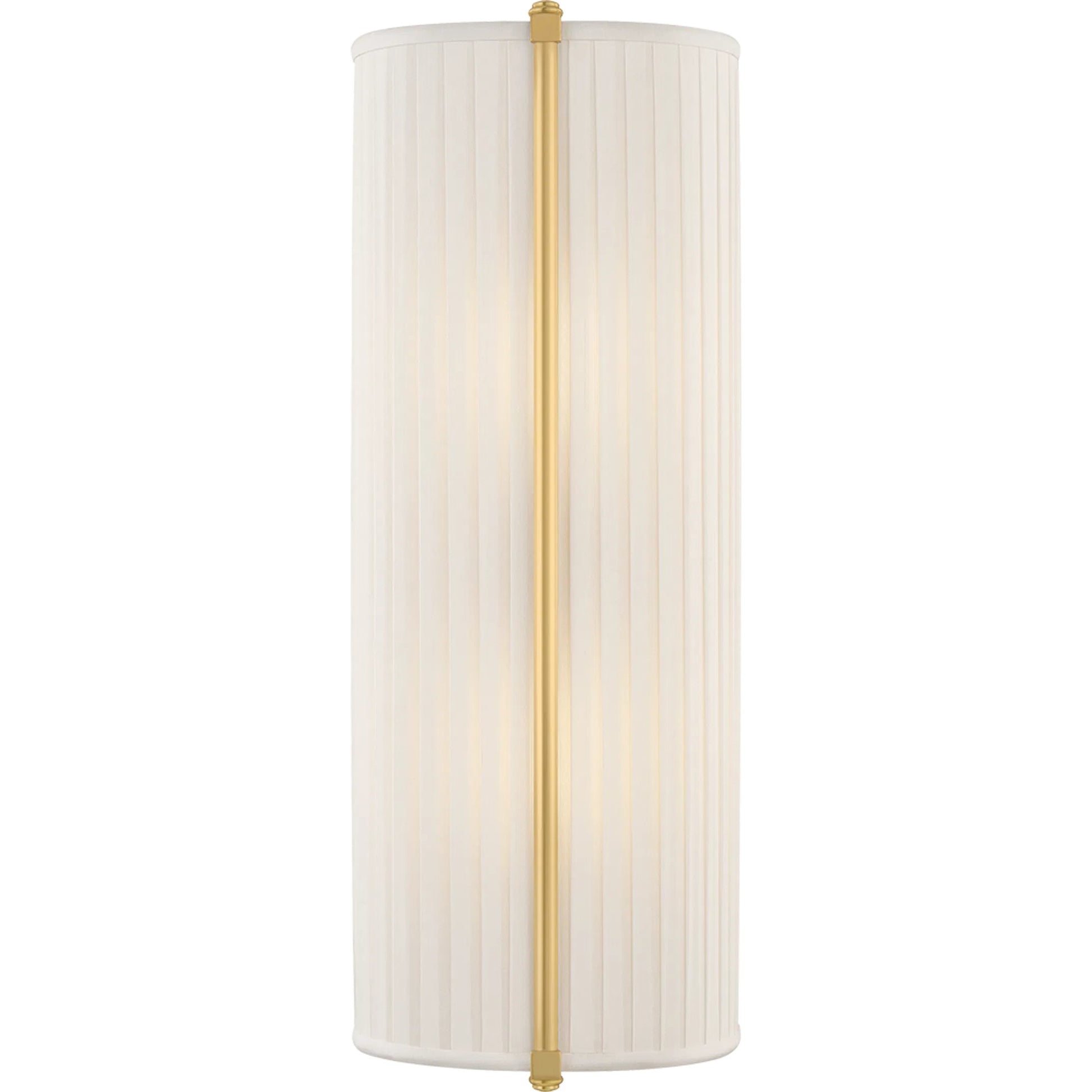 Cornell Wall Sconce by Hudson Valley in aged brass. Made from unique in a transitional style.