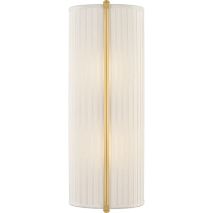 Cornell Wall Sconce by Hudson Valley in aged brass. Made from unique in a transitional style.