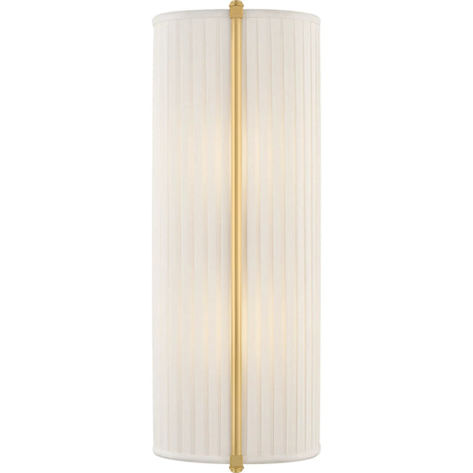 Cornell Wall Sconce by Hudson Valley in aged brass. Made from unique in a transitional style.