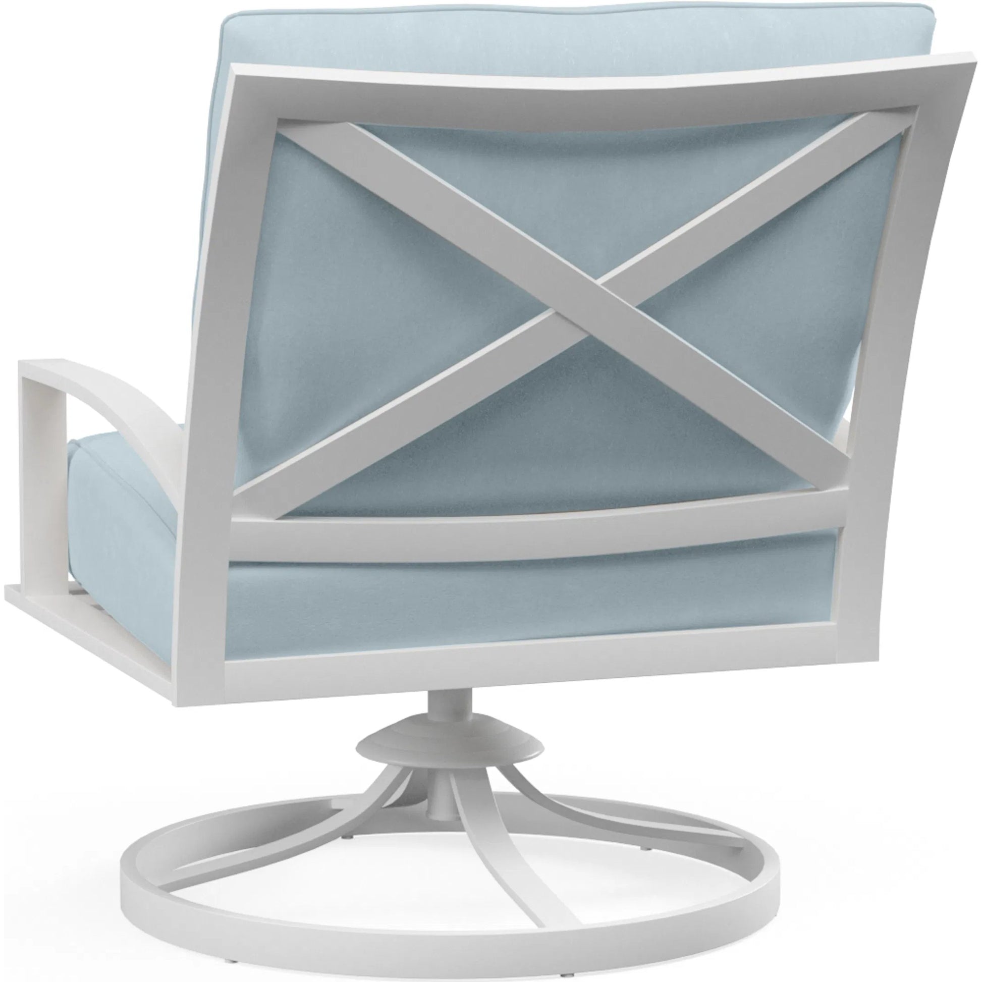 Bristol Outdoor Club Swivel in Canvas Flax w/ Self Welt by Sunset West. Made from aluminum in a modern style.