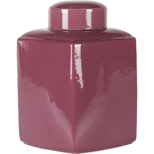 Athens Jar Decorative Accent - 14146 by Surya in eggplant. Made from ceramic in a modern style.