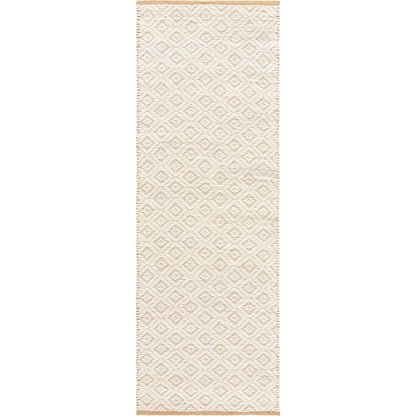 Ahlat Rug - 32454 by Livabliss in mustard, cream. Made from main: 70% wool, main: 30% cotton in a unique style.