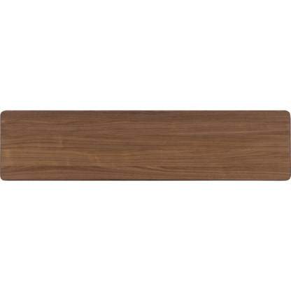 Eleana Buffet by Hooker Furniture in light caramel, quartered walnut veneers, sunlit bronze metal. Made from walnut veneers in a traditional style.