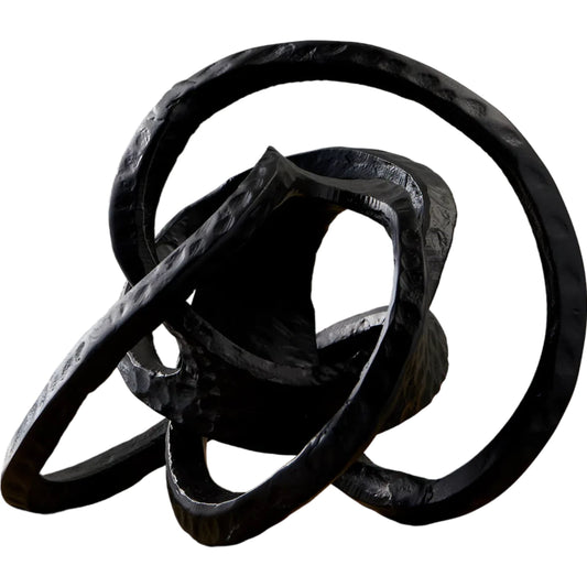 Zahira Decorative Sculpture 540655 by Surya in black and powder coated. Made from aluminum in a unique style.