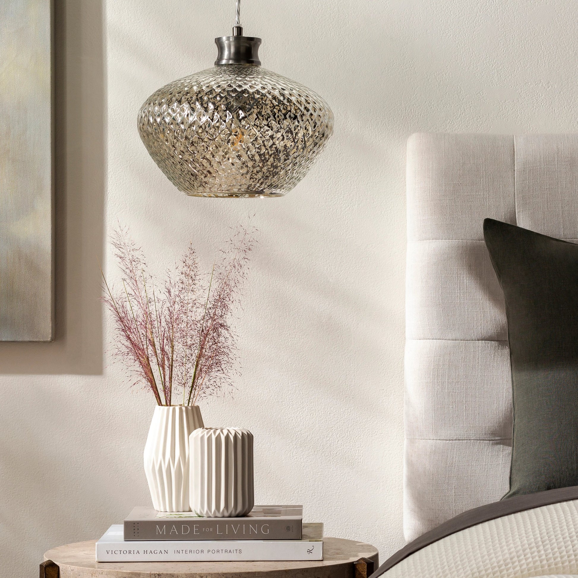 Ailani - 24770 by Surya in white, translucent, metallic silver, metallic nickel and antiquedpolished. Made from glass, metal, plastic in a transitional style.