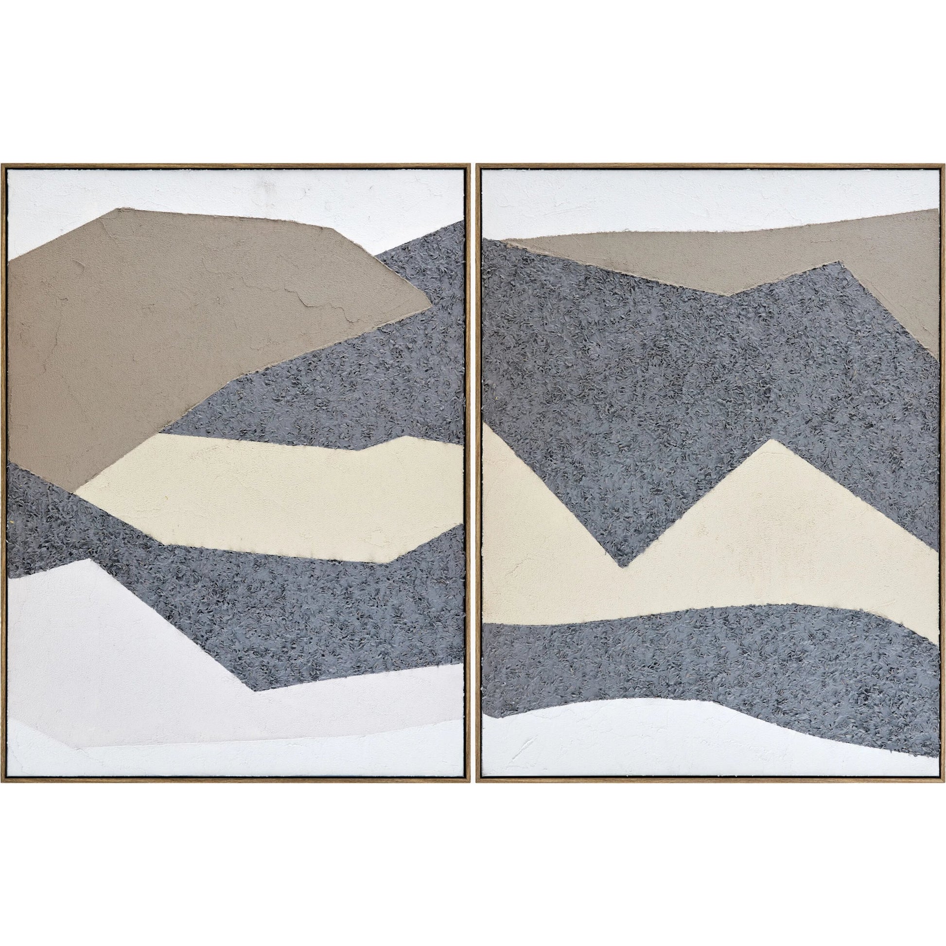 Aiko Framed Art (Set of 2) by Livabliss in brown, taupe and hand painted. Made from canvas, polystyrene in a unique style.
