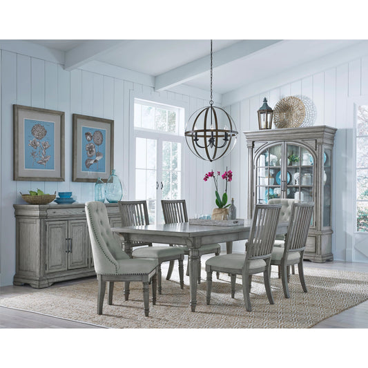 Madison Ridge China by Pulaski Furniture in bluff grey. Made from asian hardwood, oak veneers in a traditional style.