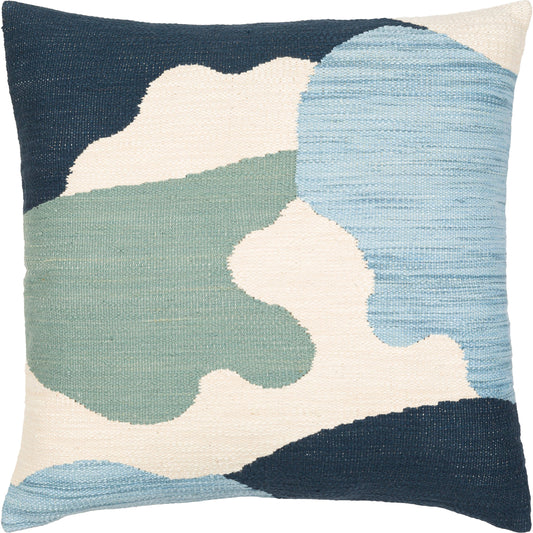 Aimee Pillow - 12019 by Surya in light beige, light blue. Made from 100% cotton in a eclectic & global style.
