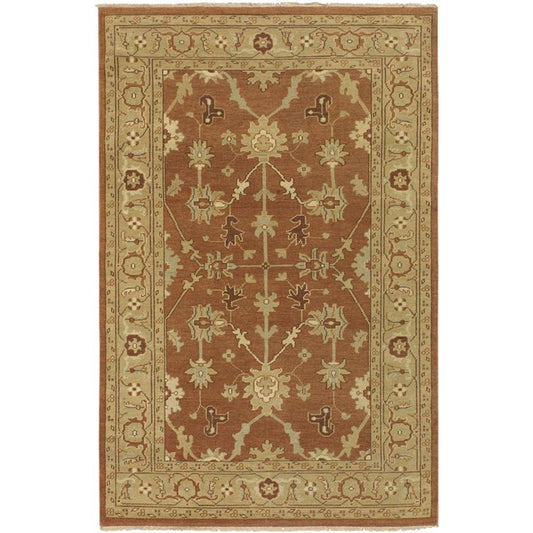 Ainsley Rug - 2249 by Surya in rust brown. Made from 100% new zealand wool in a unique style.
