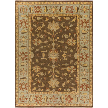 Ainsley Rug - 1673 by Surya in brown, beige, rust, yellow, tan, bright yellow. Made from 100% new zealand wool in a unique style.