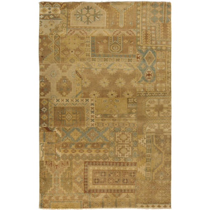 Ainsley Rug - 1674 by Surya in rust, medium brown, mustard, sage, light brown. Made from 100% new zealand wool in a unique style.