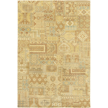 Ainsley Rug - 1674 by Surya in rust, medium brown, mustard, sage, light brown. Made from 100% new zealand wool in a unique style.