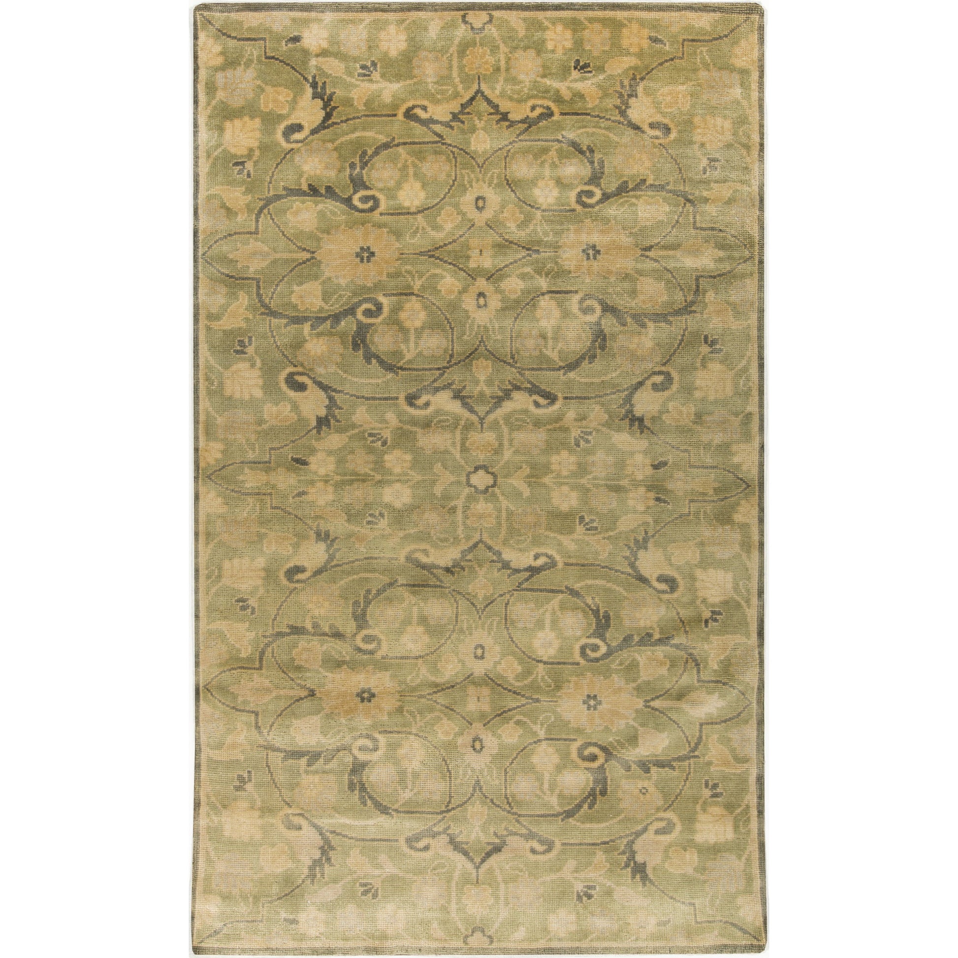 Ainsley Rug - 1676 by Surya in light olive, mustard, beige, olive. Made from 100% new zealand wool in a unique style.