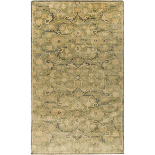 Ainsley Rug - 1676 by Surya in light olive, mustard, beige, olive. Made from 100% new zealand wool in a unique style.
