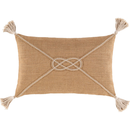 Marion Pillow - 13834 by Surya in brown, light gray. Made from 100% jute in a coastal style.
