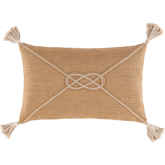 Marion Pillow - 13834 by Surya in brown, light gray. Made from 100% jute in a coastal style.