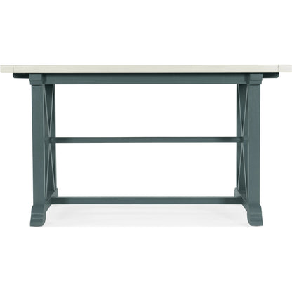 Serenity Piers Friendship Table by Hooker Furniture in shell, seaspray. Made from oak veneers, a solid-wood edge top in a modern style.