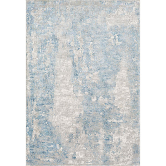 Aisha Rug - 23030 by Livabliss in light blue, gray, light gray, off-white. Made from 70% viscose, 30% polyester in a unique style.