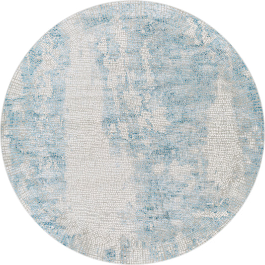 Aisha Rug - 23030 by Livabliss in light blue, gray, light gray, off-white. Made from 70% viscose, 30% polyester in a unique style.