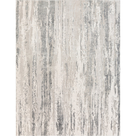 Aisha Rug - 23032 by Livabliss in gray, charcoal, light gray, off-white. Made from 70% viscose, 30% polyester in a unique style.