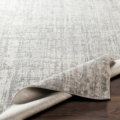 Aisha AIS-2305 Rug by Livabliss in light gray, gray, off-white. Made from 70% viscose, 30% polyester in a unique style.