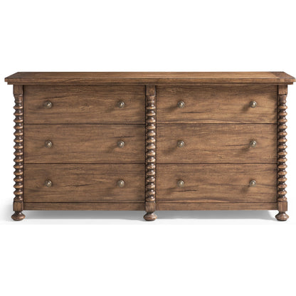 Tamarisk Dresser by Jonathan Charles in medium spain walnut. Made from main acacia in a unique style.