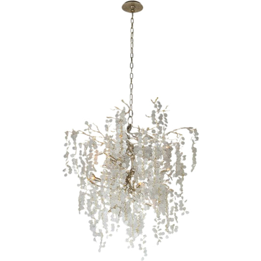 Shiro-Noda Cluster 25" Chandelier by John-Richard in clear. Made from crystal in a unique style.