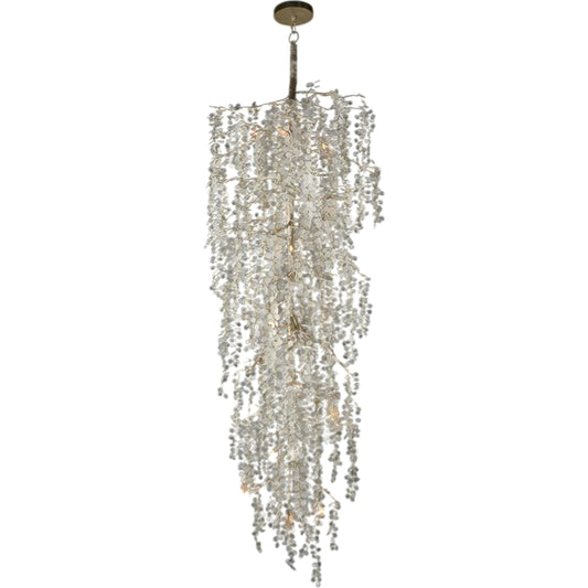 Shiro-Noda Cluster Chandelier by John-Richard in clear. Made from crystal in a unique style.