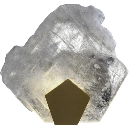 Moonlight Sonata Selenite Pane Single-Light Sconce by John-Richard. Made from unique in a unique style.