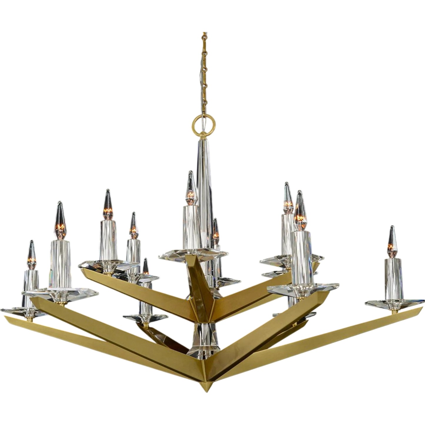 001 SI-1989023 | Primary Silo | Antares Twelve Light Chandelier by John-Richard in brass. Made from unique in a modern style.