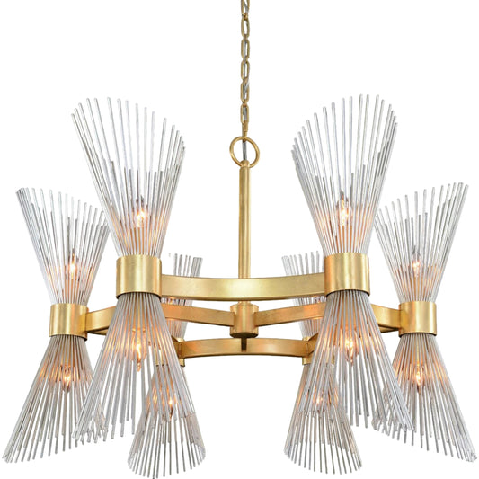Bonheur Twelve-Light Chandelier by John-Richard. Made from unique in a modern style.