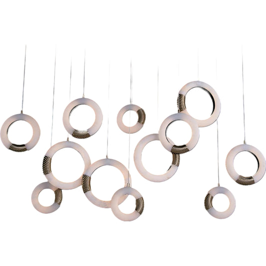 Bangela Twelve-Light Horizontal Pendant Chandelier by John-Richard. Made from unique in a modern style.