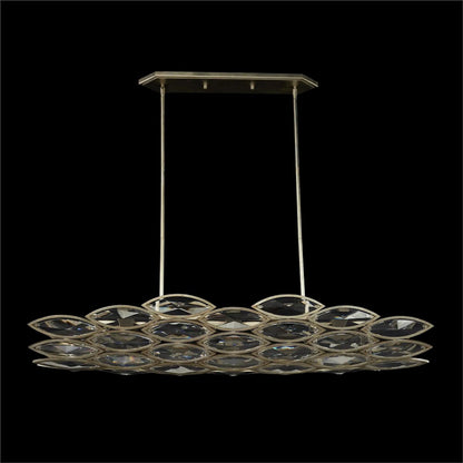 Petaline Six-Light Horizontal Chandelier by John-Richard. Made from unique in a modern style.