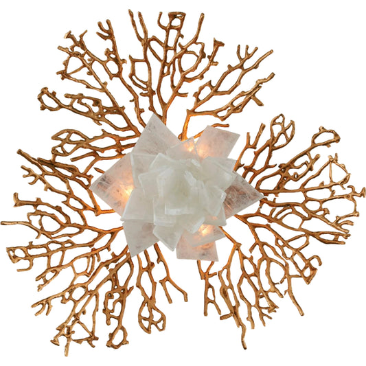 Stone Flora Wall Sconce by John-Richard in brass. Made from unique in a modern style.