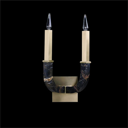Hampton Court Two-Light Wall Sconce by John-Richard in honey brass. Made from unique in a traditional style.