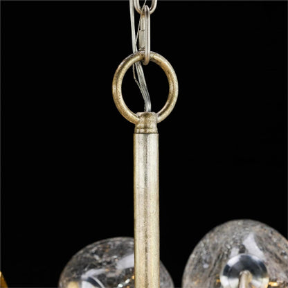 Vivaldi Twenty-Four Light Chandelier by John-Richard in clear, brass, nickel. Made from unique in a modern style.