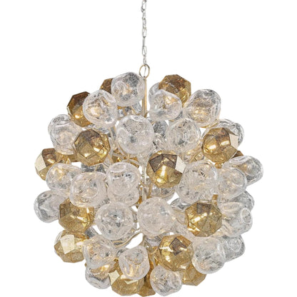 Vivaldi Twenty-Four Light Chandelier by John-Richard in clear, brass, nickel. Made from unique in a modern style.