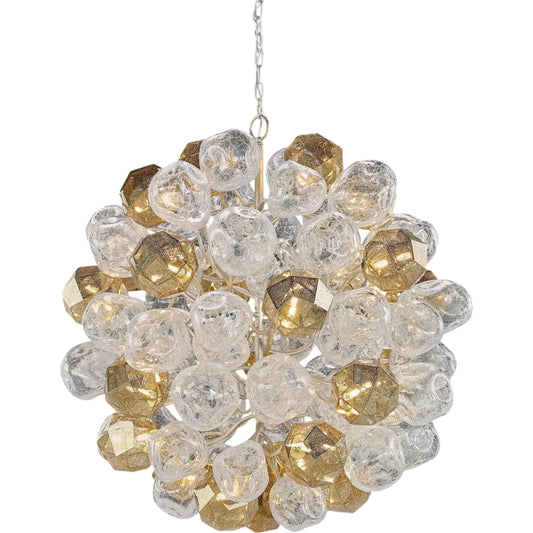 Vivaldi Twenty-Four Light Chandelier by John-Richard in clear, brass, nickel. Made from unique in a unique style.