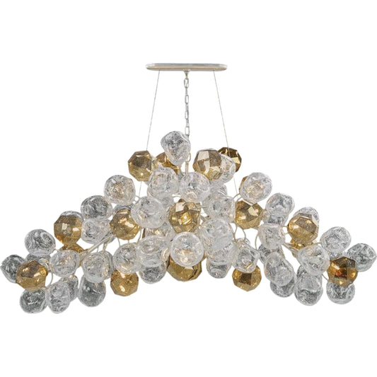 Vivaldi Twenty-Three-Light Chandelier by John-Richard in clear, brass, nickel. Made from unique in a unique style.