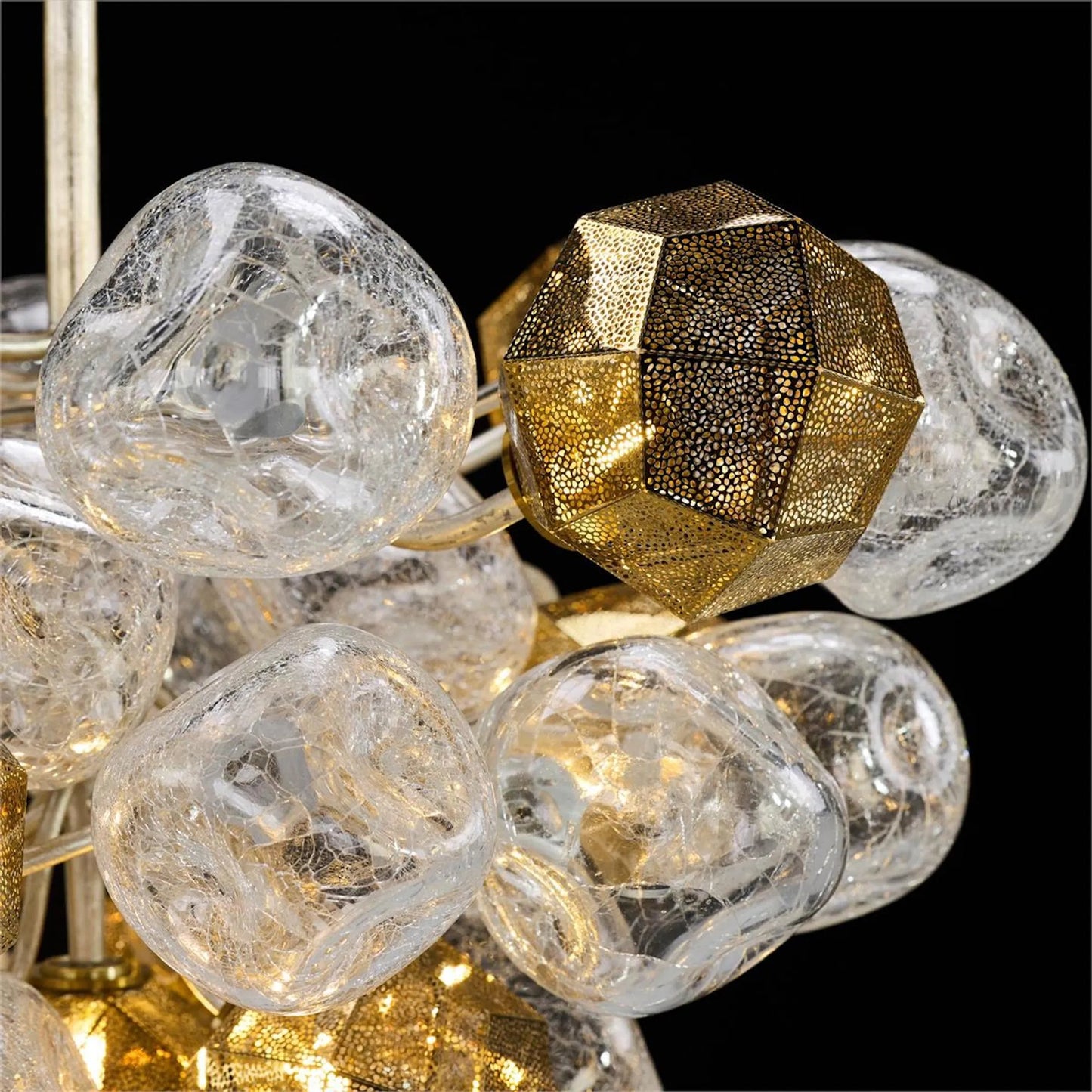 003 SI-2374119 | Closeup | Vivaldi Eleven-Light Chandelier by John-Richard in clear, brass, nickel. Made from unique in a modern style.