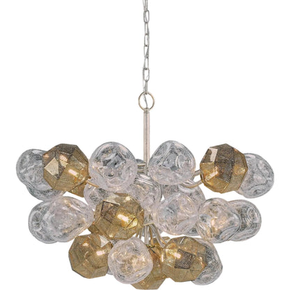 Vivaldi Eleven-Light Chandelier by John-Richard in clear, brass, nickel. Made from unique in a modern style.