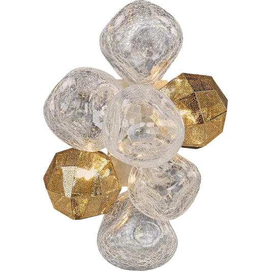 Vivaldi Two-Light Wall Sconce by John-Richard in clear, brass, nickel. Made from unique in a unique style.