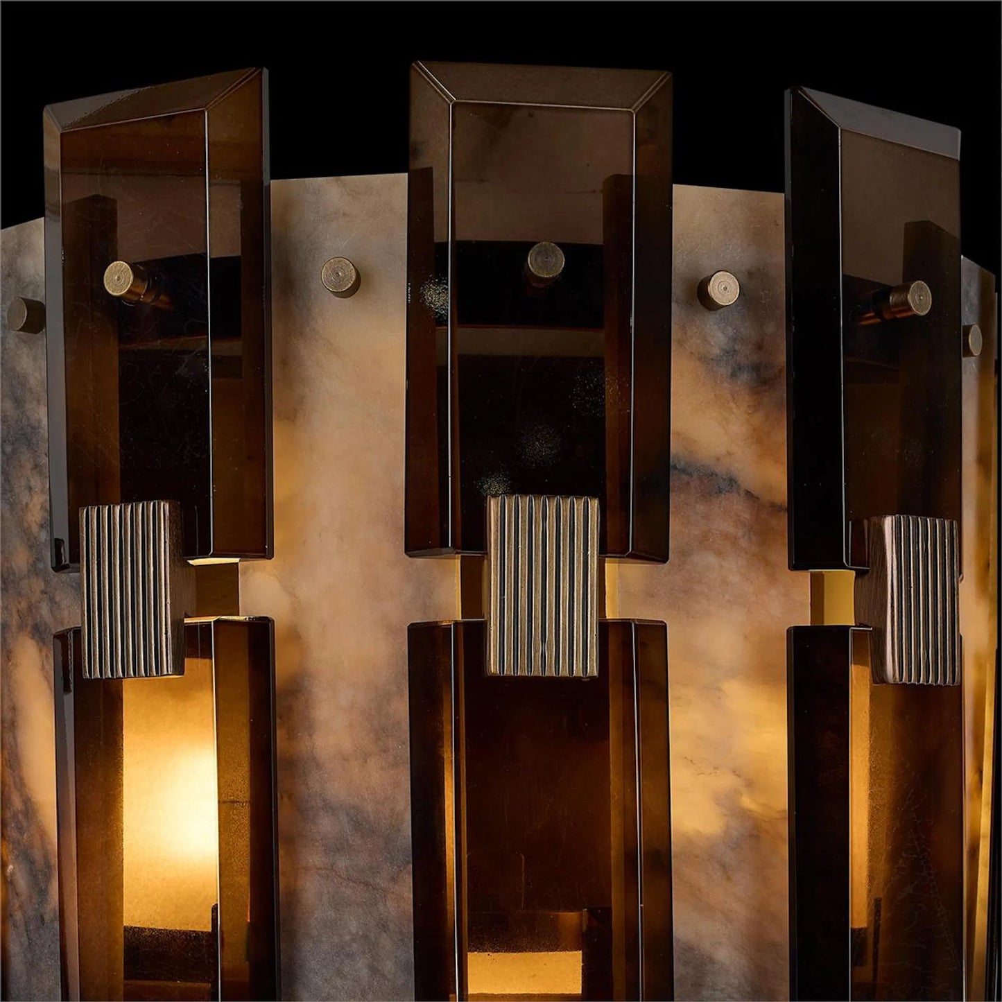 003 SI-2629615 | Unknown | Tamboril Three-Light Wall Sconce by John-Richard. Made from unique in a unique style.